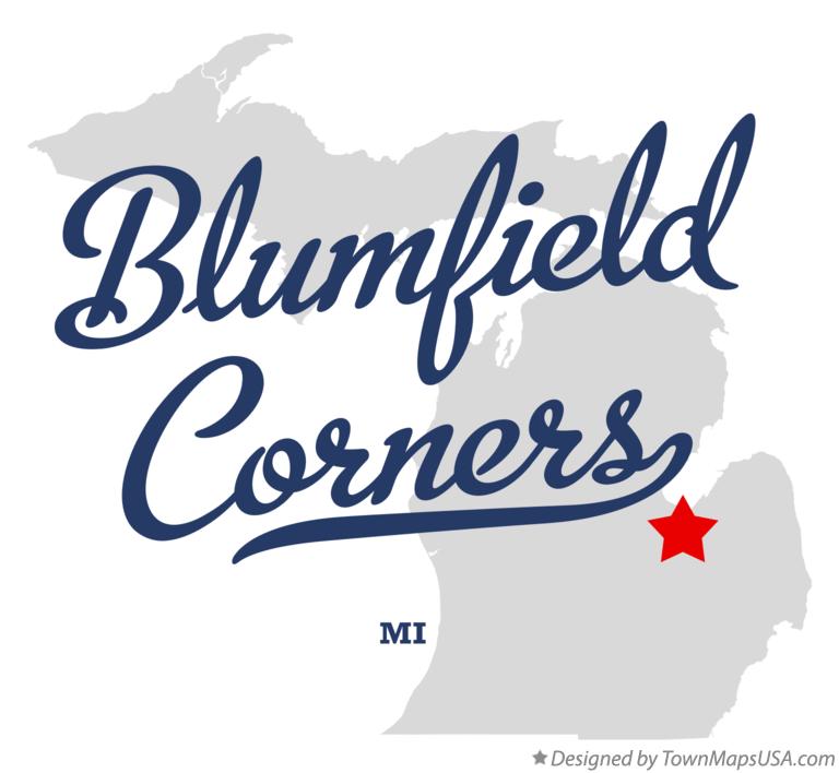 Map of Blumfield Corners, MI, Michigan Mi smart home